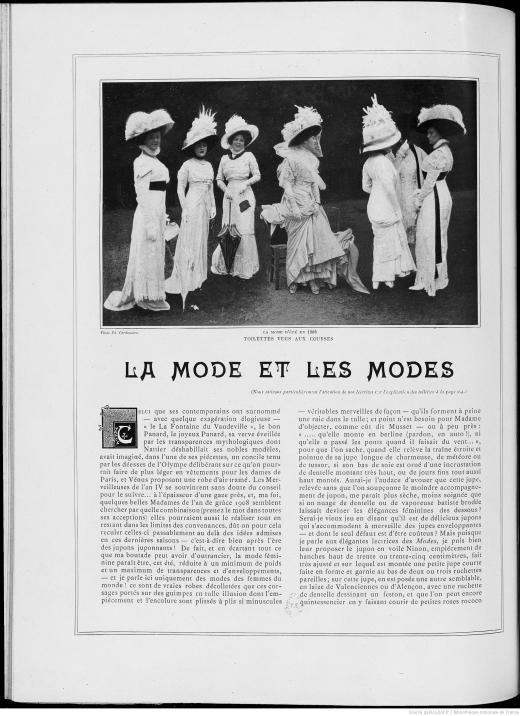 Les Modes 1908-08 group at races