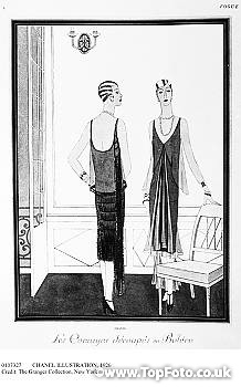  Vogue,  April 1926. Two robes designed by Coco Chanel.