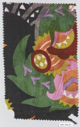 Unknown designer of the Wiener Werkstätte. Textile sample, 1910–28. Silk, 26.7 x 17.1 cm. Accession number 1994.549.20 at The Metropolitan Museum of Art. 