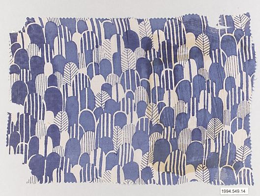 Unknown designer at the Wiener Werkstätte. Textile sample, 1910–28. Silk, 19.7 x 27.9 cm. Accession number 1994.549.14 at The Metropolitan Museum of Art.